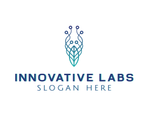 Scientist - Leaf Biotechnology Experiment logo design