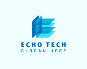 Tech Finance Letter E logo design