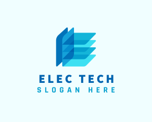 Tech Finance Letter E logo design