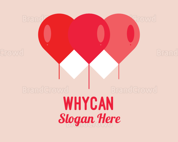 Valentine Red Balloon Logo