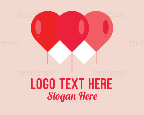 Valentine Red Balloon Logo