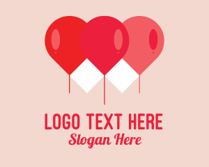 Celebration - Valentine Red Balloon logo design