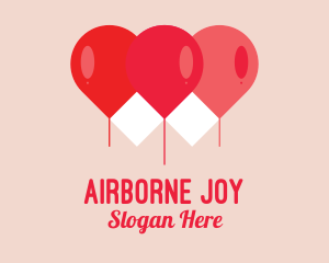 Valentine Red Balloon logo design