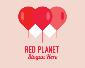 Valentine Red Balloon logo design