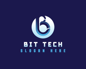 Technology Cyber Letter B logo design