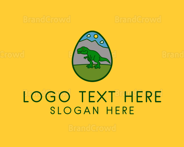 Prehistoric Dinosaur Egg Logo