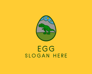 Prehistoric Dinosaur Egg logo design