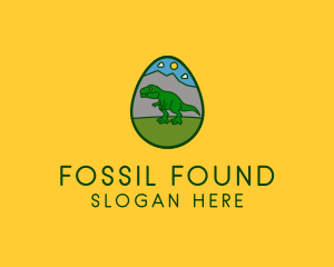 Prehistoric Dinosaur Egg logo design