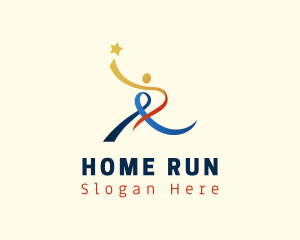 Ribbon Star Run logo design