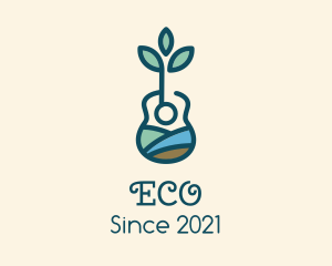 Natural Eco Guitar logo design
