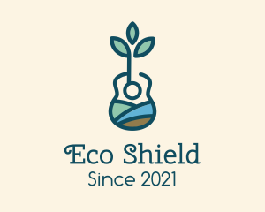 Natural Eco Guitar logo design