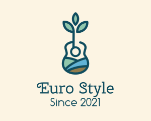 Natural Eco Guitar logo design