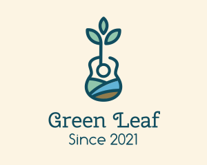 Natural Eco Guitar logo design