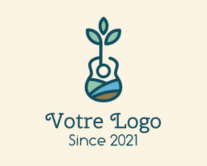 Natural Eco Guitar logo design