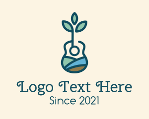 Eco - Natural Eco Guitar logo design