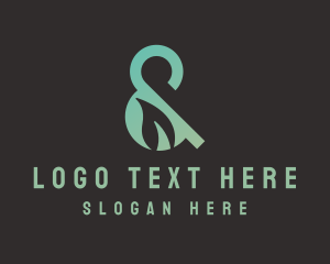 Typography - Leaf Ampersand Font logo design