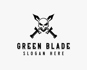 Skull Blade Weapon  logo design