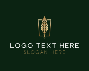 Writer - Signing Law Documents logo design