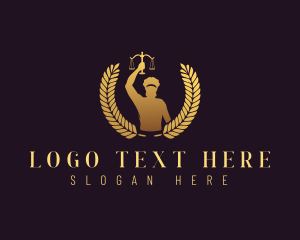 Statue - Lady Law Justice logo design