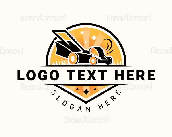 Mower Gardening Landscaping Logo