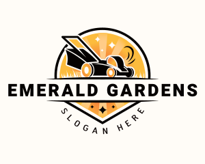 Mower Gardening Landscaping logo design