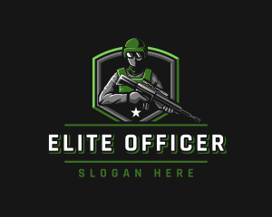 Officer - Soldier Army Officer logo design