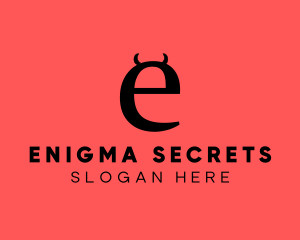 Naughty Letter E logo design