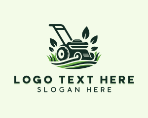 Lawn Mower - Grass Lawn Mower logo design