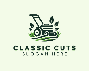 Grass Lawn Mower logo design