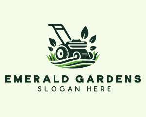 Grass Lawn Mower logo design