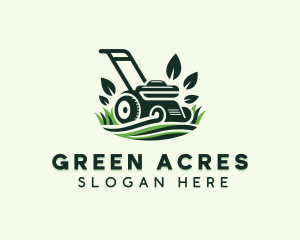 Grass Lawn Mower logo design