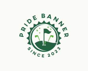 Golf Flag Tournament logo design