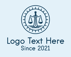 Legal Services - Justice Scales Sword logo design