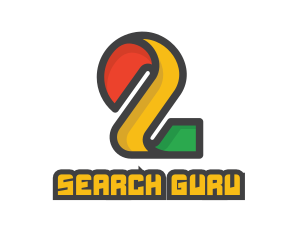 Google - Colorful Number 2 Tech logo design