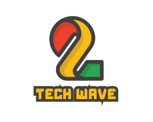 High Tech - Colorful Number 2 Tech logo design