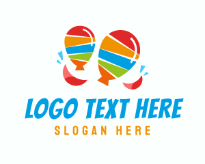 Toystore - Party Balloons Smile logo design