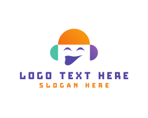 Host - Robotic Face Smile logo design
