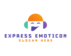 Emoticon - Robotic Face Smile logo design