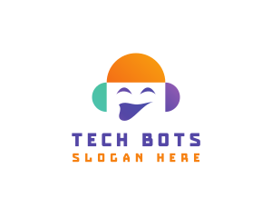 Robotic - Robotic Face Smile logo design