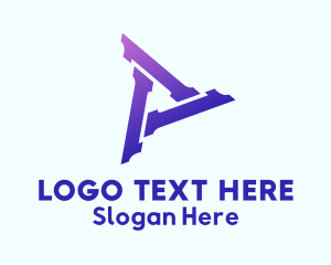 Youtube - Purple Play Number 1 logo design