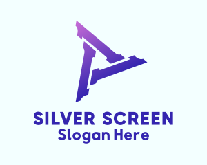 Movies - Purple Play Number 1 logo design