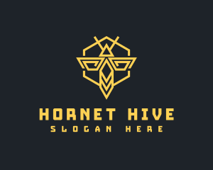 Hornet - Bee Hornet Hexagon logo design