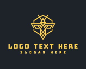 Beehive - Bee Hornet Hexagon logo design