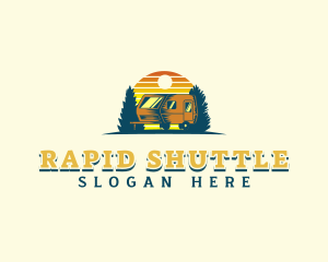 Shuttle - Outdoor Trailer Travel logo design