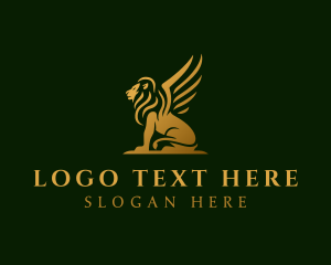 Creature - Premium Winged Lion logo design