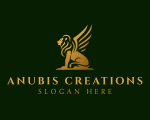 Premium Winged Lion logo design