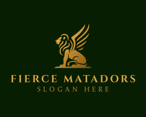 Premium Winged Lion logo design