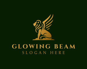 Premium Winged Lion logo design