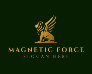 Premium Winged Lion logo design