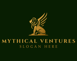 Myth - Premium Winged Lion logo design